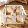 Grevigily Recinto per Cani Trasparente in Acrilico con Porta, 7+1 Box per Cuccioli da Interno, 50 × 60 cm Recinto Cuccioli Trasparente, Ventose Antiscivolo, Puppy Playpen per Cani Piccoli, Cuccioli e Gatti