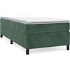 vidaXL Struttura letto senza materasso Velluto verde scuro 90x190 cm