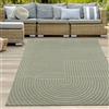 Teppich-Traum Tappeto moderno per interni ed esterni con motivo a fiocco in verde dimensioni - 120 x 160 cm