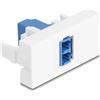DELOCK Easy 45 Modul LC Duplex Bu > LC Duplex Bu weiß/blau