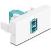 DELOCK Easy 45 Modul LC Duplex Bu > LC Duplex Bu weiß/aqua