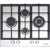 CATA LGD 631 Piano cottura a gas 4 fuochi in ghisa accensione elettronica valvole di sicurezza predisposizione per gas naturale potenza 9,25kW colori grigio e nero 58 cm