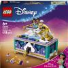 LEGO Disney Princess | 43295 Box Gioielli di Jasmine, Giocattolo di Aladdin, 2 Mini Bamboline, 2 Anelli e Lampada, Regalo 6+