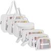 Aucuu Borse Da Toilette Trasparente, 6 Pezzi Beauty Case Trasparente, PVC Trouss