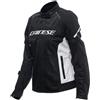 DAINESE - Air Frame 3 Tex Jacket Wmn, Giacca da Moto Estiva in Tessuto, con Fodera Antivento, Donna, Nero/Bianco/Bianco, 46