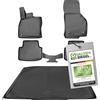 WALSER Vasca baule & tappetini in gomma per Skoda Octavia 3 Kombi (5E5, 5E6) 11/2012-10/2020, 100% su misura, tappetino antiscivolo, tappetini auto in gomma