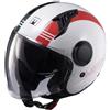 Generico Casco Demi-Jet MPH New One Doppia Visiera Bianco Rosso Verde Bandiera Italia Omologato 2206 (M: 57 - 58 CM)