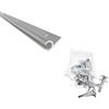 KEDER UK Binario per Tenda a C in Alluminio per Camper, Roulotte e Caravan - Anodizzato, Preforato con Viti in Acciaio Inox - 1x120cm