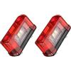 Generic Coppia Posteriore Luci di Ingombro 4 LED Luce Targa Rosso Bianco 12v 2 Pezzi Auto Furgone Van Camper