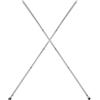AUTSUPPL Ricambio asta calcio balilla 2 pezzi in ferro argento per gioco tavolo calcio balilla con cappucci per