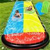 Foreverup Scivolo ad acqua da giardino per bambini, 610 cm, con 2 bodyboard, scivolo gonfiabile per prato, doppio scivolo per prati e esterni