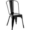 CLP Sedia impilabile in metallo con schienale Benedikt, sedia da bistrot per cucina e gastronomia, di design, robusta, portata 200 kg Colore:nero