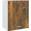 Roanoer Lyon - Armadietto pensile in legno di rovere affumicato, 50 x 31 x 60 cm, mobile da cucina da parete salvaspazio con molto spazio
