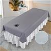 Morbuy Impermeabile Lenzuolo per Lettino da Massaggio Spa con Foro per Viso, in Morbido Riutilizzabile Lavabili Copertura Protettiva per Lettino da Massaggio di Bellezza (230x120cm,Grigio)
