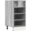 Roanoer Mobile da cucina Riga 40 x 44,5 x 81,5 cm, mobile da cucina in legno grigio sonoma, spazio per stoviglie e pentole, mobile da cucina senza piano di lavoro