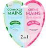 Feel Natural - Duo Scrub - Crema Idratante Mani - Esfoliante - Detergente - Purificante - Cura Intensiva Completa Pelle - Cetriolo e Sale Marino - 2 x 15 ml (30 ml)