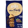 Lago 1968, Mini Party Cacao 125g, Mini Wafer con Crema Cacao 74% con 5 Strati Friabili di Wafer e una Crema Cioccolato Vellutata