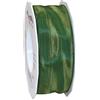 Präsent - Nastro in taffetà Lione con filo verde muschio, larghezza 40 mm, lunghezza 25 m