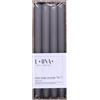 DONAU HOME Set di 4 candele lunghe a coste, 30 x Ø 2,50 cm, senza profumo, candele da tavola, per decorare il soggiorno, il bagno, 10 ore di durata
