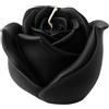Cereria Di Giorgio - Candela a forma di Bocciolo di Rosa - Colore Nero - Diametro 8 cm Altezza 8 cm - Sacchetto Regalo - Spring Collection - Artigianale