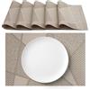AGYO Set 6 Tovagliette Americane 30x45 cm in PVC - Resistenti e Lavabili - Design Moderno - Ideali per Tavola, Cucina, Colazione o Cena