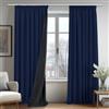 Deconovo Tende Oscuranti Totali per Interni, 2 Pannelli, 140x160 cm | Termiche Isolanti con Fettuccia, Moderne ed Elegante, per Camera e Soggiorno, Certificato OEKO-TEX, Blu Navy