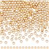 Beebeecraft 300 pz Perline Rotonde A Crimpare in Ottone Riempito d'oro 14K Piccole Perline Distanziatrici A Crimpare da 1.5x1mm Anti-Ossidazione per La Creazione di Gioielli Bracciali Collane