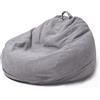 NIBHZ Poltrona a Sacco: Pouf Gigante per mobili in Memory Foam, Grande Divano con Rivestimento in Morbida Microfibra,gray-90X110cm