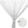 ElevaPulse Tenda a Fili con Perle Bianche 100 x 200 cm - Protezione Dagli Insetti per Porta e Balcone con Perline