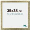 yd. Cornice 35x35 cm Oro Antico - Cornice in MDF Mura | Your Decoration, Vetro acrilico antiriflesso, Montaggio a parete, Adatta per foto, poster o puzzle, Made in Holland