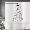 ASDCXZ Tenda da Doccia Gatto 90x180 cm, Carino Divertente Colorato Gattino Bambini Bagno Esilarante Impermeabile Tenda da Bagno Poliestere Tessuto Lavabile Tende Doccia per Vasca con 6 Ganci