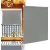 VA-Cerulean Tenda a rullo per esterni verticale, protezione solare, resistente alle intemperie, tenda avvolgibile oscurante, per finestre e porte (140 x 140 cm, grigio)