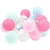 Generic Stringa Di Colorate In Palline Di Cotone Per La Casa - Palline Luminose A LED Festive - Affascinanti Lucine Per Decorazioni Interne Ed Esterne, Scintillanti Alimentate Tramite USB
