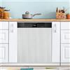 Cgiub Grigio Bianco Strisce Lavastoviglie Magnete Copertura Lavastoviglie Magneti Copertura Decorativa Frigorifero Adesivo Magnetico Elettrodomestici Cucina Pannello Decalcomania Decorazione,