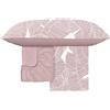 osama home GUZZINI Botanical - Completo Letto Cotone Organico con Lenzuola Una Piazza e Mezza 180x280 + 1 Lenzuolo con Angoli Coprimaterasso Una Piazza e Mezza 130x200 per Materasso 30cm + 1 Federa Cuscino 50x80