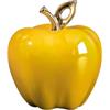 Kuntesetty Statua di Mela, Ornamento, Scultura di Frutta in Ceramica Smaltata, Figura Decorativa Adatta per Ingresso, Ufficio, Camera da Letto, Giallo