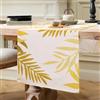 ETOLISHOP Runner da Tavola Giallo Foglie Runner Tavola Poliestere Lavabile Tovaglia Runner Decorazione per Tavolo da Pranzo Runner per il Tavolo Runner Tavola per Picnic Festività Tovaglia 40x140cm