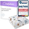 Dailydream Coperta pesante per bambini, 90 x 120 cm, 2,5 kg, 100% cotone, imbottitura di perle di vetro, coperta terapeutica per peso corporeo 20-35 kg