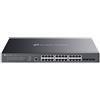 TP-Link Switch di rete Gestito L2+ Gigabit Ethernet 24 porte PoE Nero