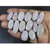 250 ct. Lotto 14 pezzi pietre preziose cabochon ovali kunzite rosa naturale