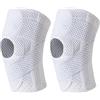Elnwnnkc Ginocchiera atletica con stabilizzatori laterali Traspirante Menisco Ginocchiera per Fitness Basket Corsa Ginocchiera Manica