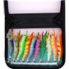 Generic XILILHC 10 Pezzi/Borsa 3# 3.5# Squid jig Pesca gamberetti in Legno Esca Calamari seppie jig egi Bait Gamberi Luminosi in Legno Fluorescente