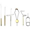KQFCAZRE Kit di 6 Attrezzi per Le, Punteruolo, Dubbing, Pinze per Hackle a Punta Lunga
