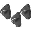 CIYODO Accessori per Kayak 3pezzi D-Ring in Acciaio Inossidabile 304 e PVC Nero, Leggeri e Resistenti per Barca e Yacht