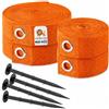 Clever Leon Linee Campo Volley 6x12 m Kit Segnacampo 25 mm con 4 Picchetti Linee Campo Beach Volley Badminton Tennis Accessorio Sport Esterno