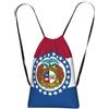 ZYJHYY Missouri - Zaino leggero con coulisse con stampa bandiera dello Stato, borsa sportiva da 14 l, pieghevole, per palestra e viaggi