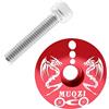 KQFCAZRE Testa di Serie Copertura in Alluminio per Bicicletta Road Bike BMX Fixed Gear Struttura Resistente Leggerezza Adatto per Ciclismo Tempo Libero, Rosso, B