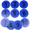 Wenoup 10 Pezzi Tappetini Allenamento Marker Pavimento Coni Piatti Polydots Materiale PVC Antiscivolo Adatti Ad Esercizi Calcio Basket Classe Interna, Blu