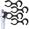 Generisch Clip per bastoni da trekking, 5,8 x 2,2 x 0,8 cm, set di 4 morsetti per bastone da passeggio per esterni, clip per bastone da passeggio a forma di 8, morsetto di ricambio per campeggio, escursionismo