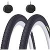 ECOVELO' 2 COPERTONI 16 X 1.75 (47-305) + CAMERE PNEUMATICI DEMI SLICK CITY BIKE BAMBINO MTB BICI BIMBO 16"